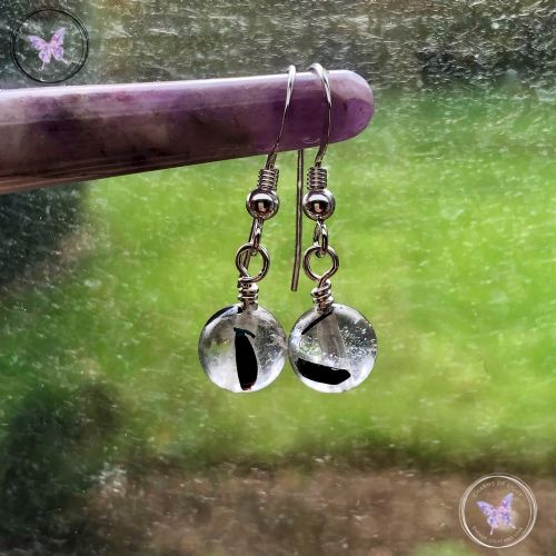 Tourmaline Quartz Crystal Earrings